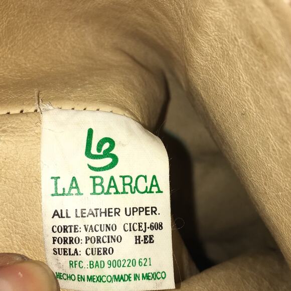 LA BARCA GENUINE  LEATHER BOOTS SHOES SIZE 6 US - Picture 7 of 7